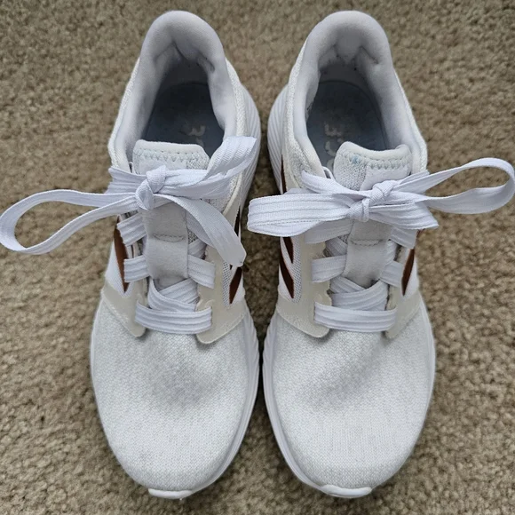 Adidas womens edge lux 3 copper metallic white athletic running sneakers size 7 - Picture 9 of 9